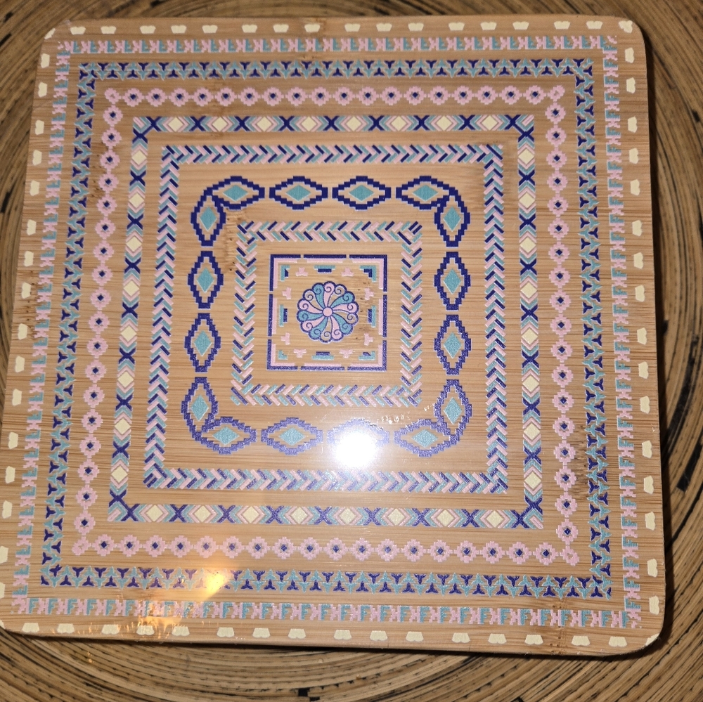 BergHOFF Bamboo Multi-Colored Trivets, Set Of 4